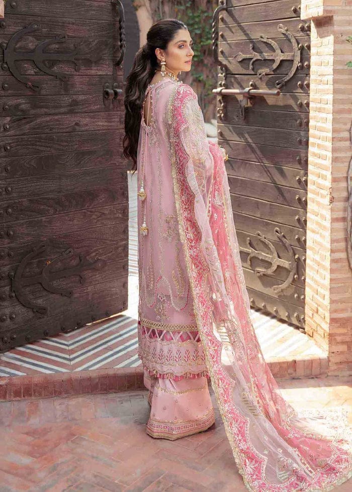 AFROZEH 3 Piece Unstitched Embroidered Organza Suit With Organza Dupatta