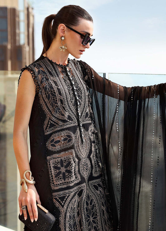 MARIA.B 3 Piece Unstitched Embroidered Pure Cotton Lawn Suit