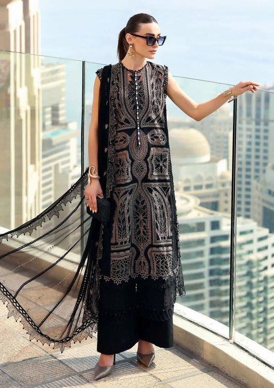 MARIA.B 3 Piece Unstitched Embroidered Pure Cotton Lawn Suit