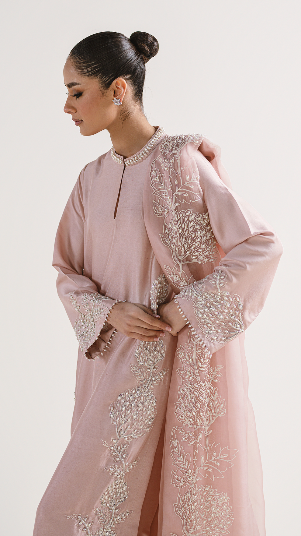CROSS STITCH | LUXURY LAVA SILK DRESS | FULLY EMBROIDERED | UNSTITCHED 3 PIECE