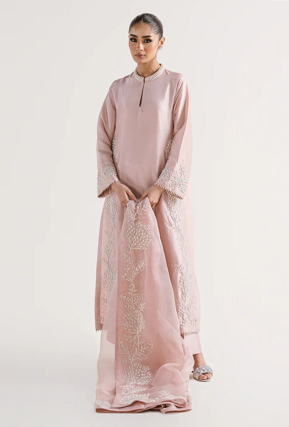 CROSS STITCH | LUXURY LAVA SILK DRESS | FULLY EMBROIDERED | UNSTITCHED 3 PIECE